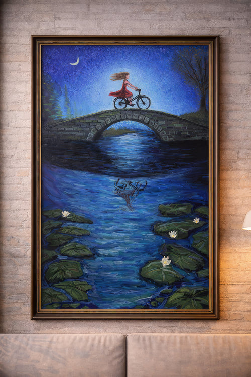 Girl On A Bridge - Night